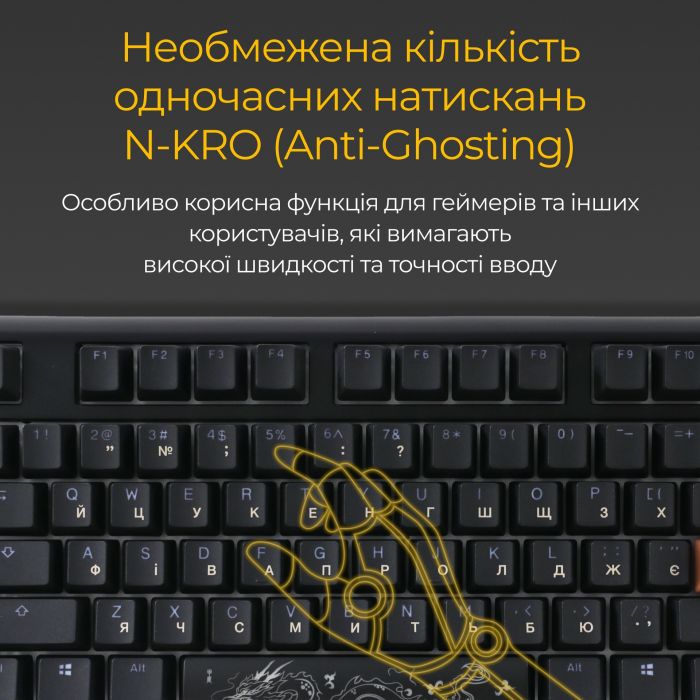 Клавіатура Ducky One 3 TKL Cherry MX Blue RGB UA USB Black (DKON2187ST-CUAPXCLAWSC1)