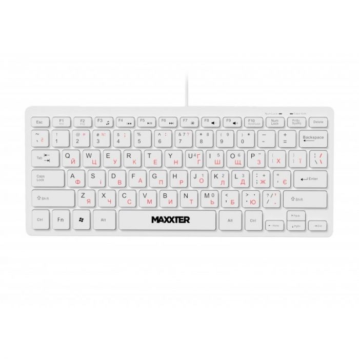 Клавiатура Maxxter KBM-C01W-UA White