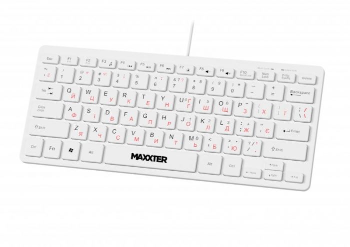 Клавiатура Maxxter KBM-C01W-UA White