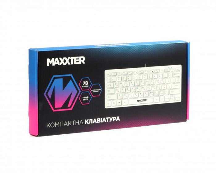 Клавiатура Maxxter KBM-C01W-UA White