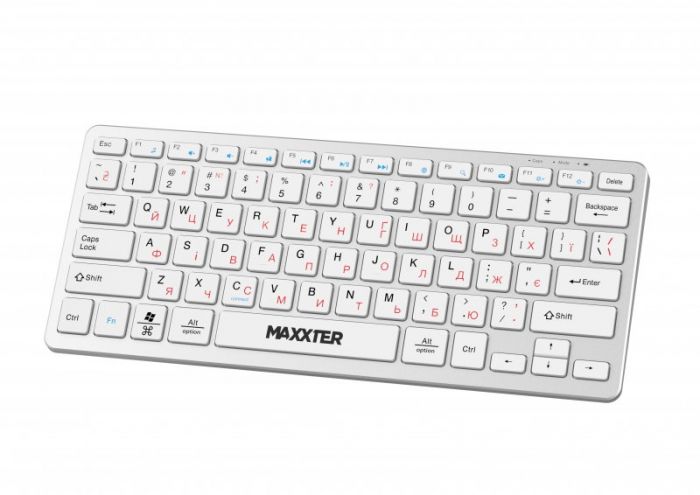 Клавiатура бездротова Maxxter KBW-C01S-UA Silver