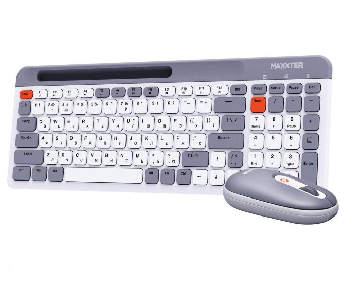 Комплект (клавіатура, миша) бездротовий Maxxter KMS-WCM-03G-UA