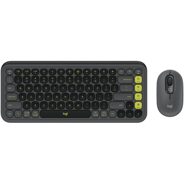 Комплект (клавіатура, миша) бездротовий Logitech Pop Icon Combo Graphite (920-013156)