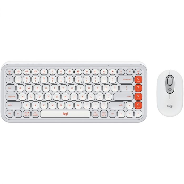 Комплект (клавіатура, миша) бездротовий Logitech Pop Icon Combo Off White (920-013141)