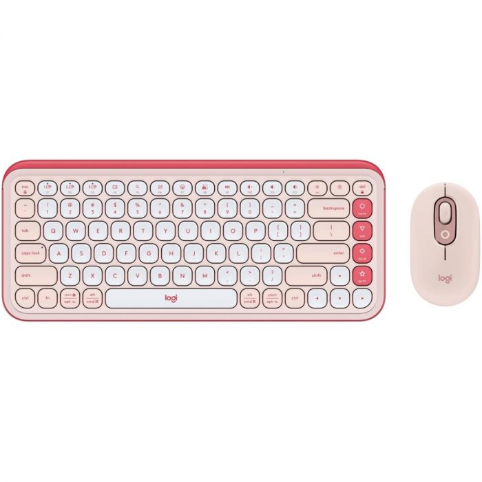 Комплект (клавіатура, миша) бездротовий Logitech Pop Icon Combo Rose (920-013142)