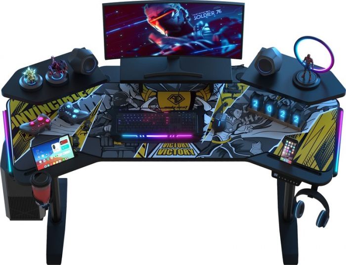 Комп`ютерний стіл Anda Seat Shadow Warrior Black (AD-D-DD1-1600L-02-B)