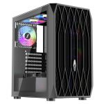 Корпус 1stPlayer AY7-BK-4F1 Black без БЖ