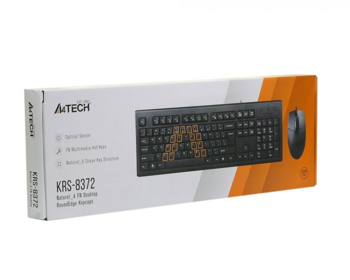 Комплект (клавіатура, миша) A4Tech KR-8372 Black