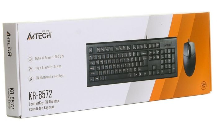Комплект (клавіатура, миша) A4Tech KR-8572 Black