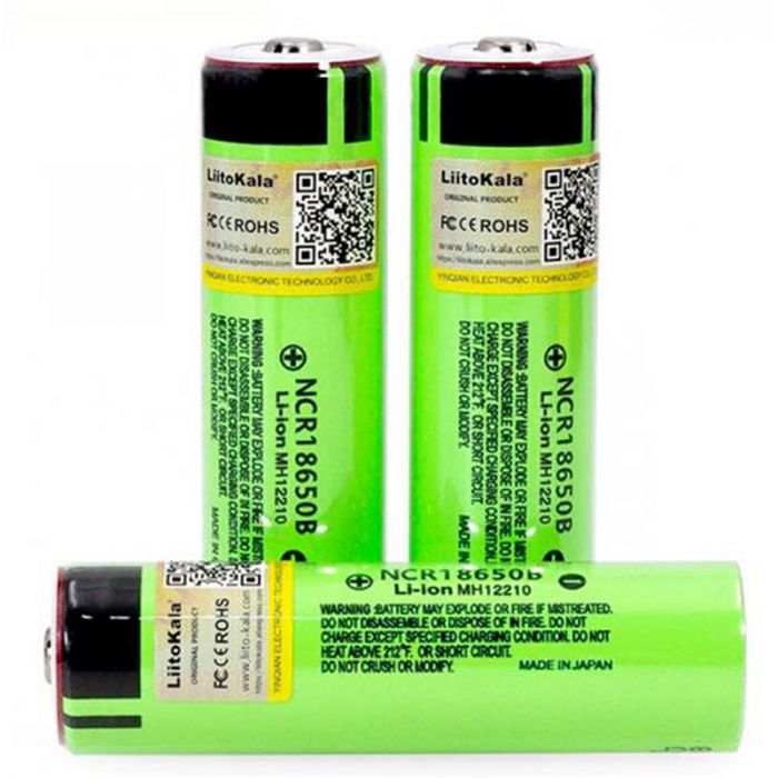 Акумулятор LiitoKala 18650 Li-Ion 3400 mAh Green (з захистом)