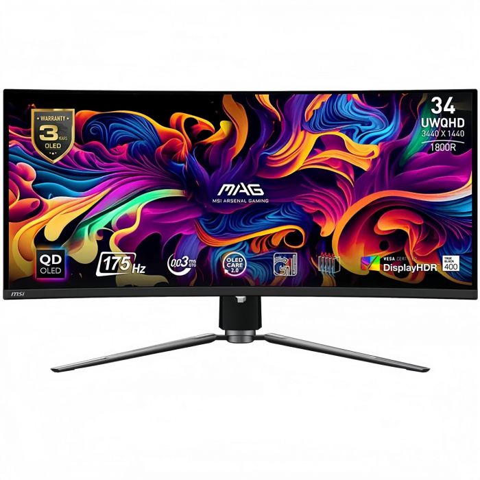 Монітор MSI 34" MAG 341CQP QD-OLED Black Curved 175Hz