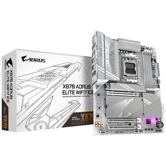 Материнська плата Gigabyte X870 Aorus Elite WiFi7 Ice Socket AM5