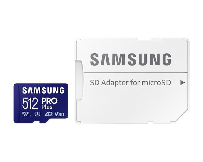 Карта пам`яті MicroSDXC 512GB UHS-I/U3 Class 10 Samsung Pro Plus R180/W130MB/s + SD-адаптер (MB-MD512SB/WW)