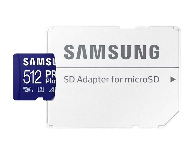 Карта пам`яті MicroSDXC 512GB UHS-I/U3 Class 10 Samsung Pro Plus R180/W130MB/s + SD-адаптер (MB-MD512SB/WW)