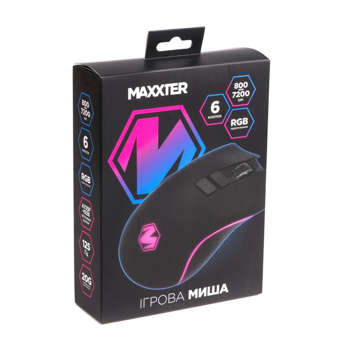 Миша Maxxter Instant 725 Black USB