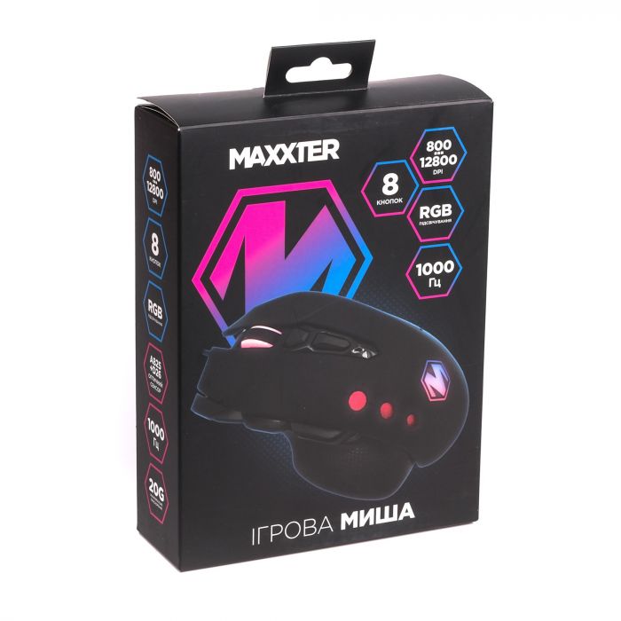 Миша Maxxter Instant 825 Black USB