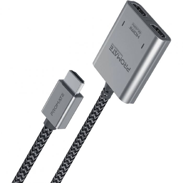 Адаптер Promate HDMI - 2xHDMI (M/F) 1 м Black (mediasplit-h2.black)
