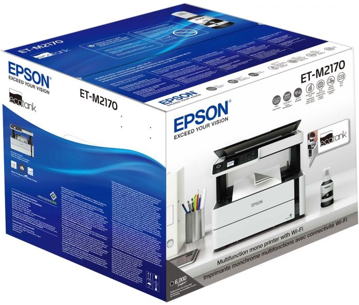 Багатофункційний пристрій А4 Epson M2170 Фабрика друку з WI-FI (C11CH43404)