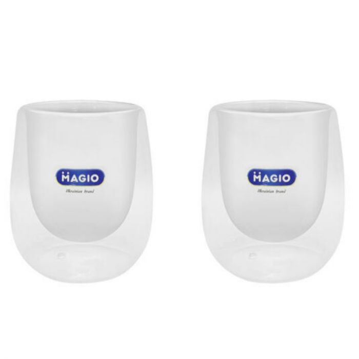 Чашка з подвійним дном 250мл 2шт Magio MG-1295