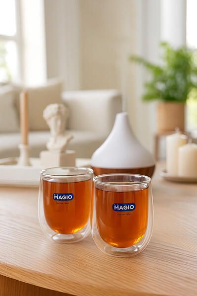 Чашка з подвійним дном 250мл 2шт Magio MG-1295