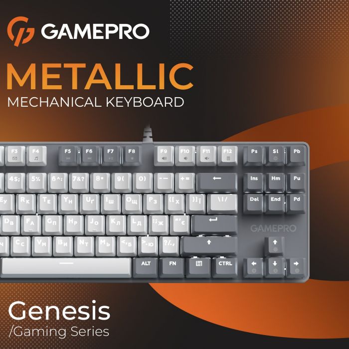 Клавіатура GamePro Genesis Metallic MK110G Outemu Red Swithes USB Gray