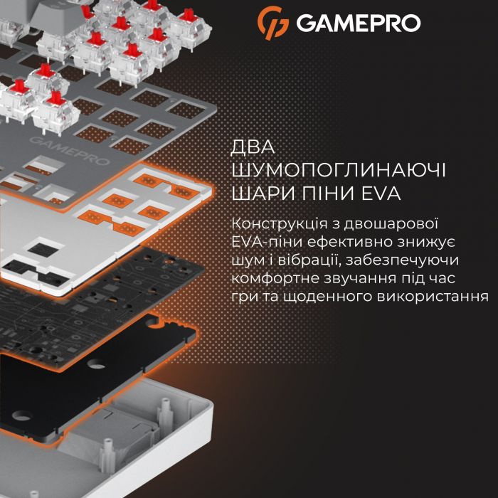 Клавіатура GamePro Genesis Metallic MK110G Outemu Red Swithes USB Gray