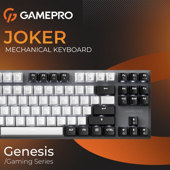 Клавіатура GamePro Genesis Joker MK124G Outemu Red Swithes USB Gray