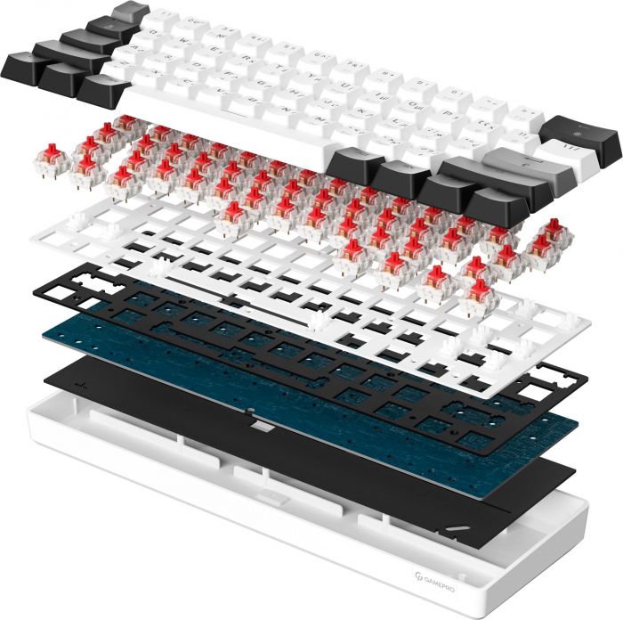 Клавіатура GamePro Genesis Infinity MK130BW Black/White