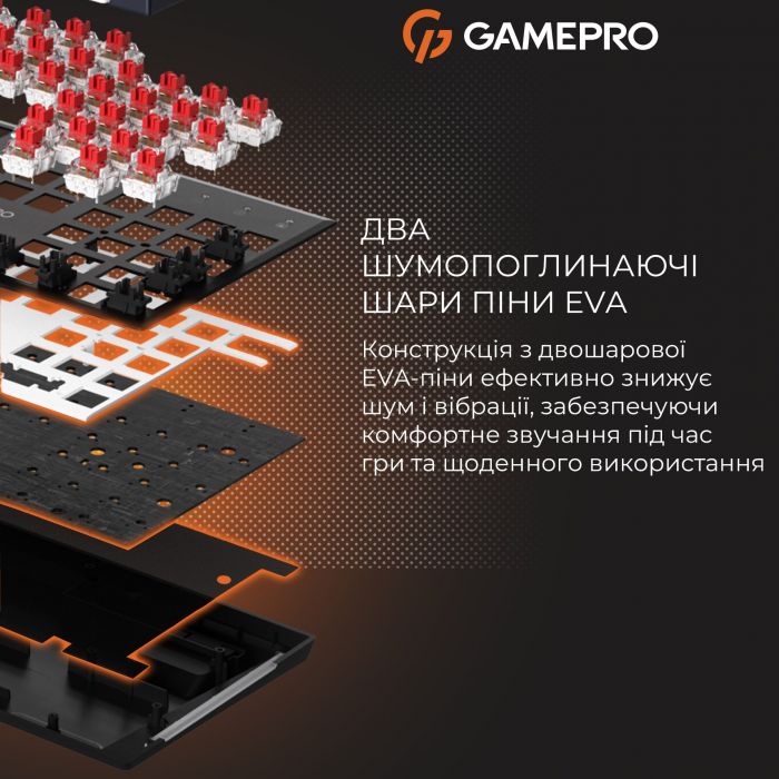 Клавіатура GamePro Genesis Metallic MK144B Outemu Red Swithes USB Black