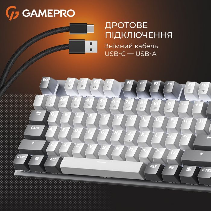Клавіатура GamePro Genesis Metallic MK144G Outemu Red Swithes USB Gray