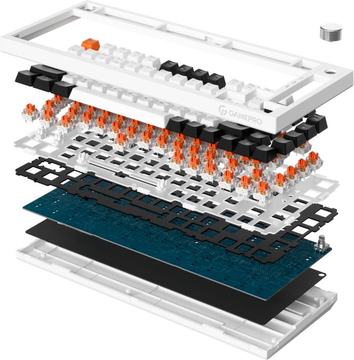 Клавіатура бездротова GamePro Asgard Valhalla MK160W Pro White