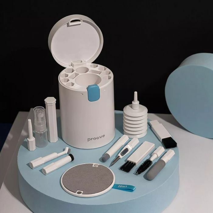 Багатофункціональний набір Proove Mr. Cleaner 20in1 для чищення електроніки та гаджетів White (MCS00002002)