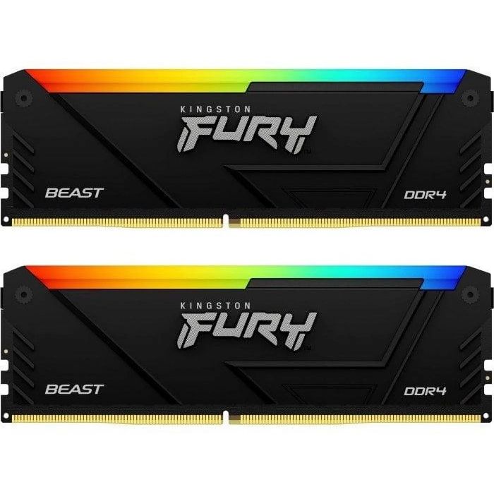 Модуль пам`яті DDR4 2x8GB/3600 Kingston Fury Beast RGB Black (KF436C17BB2AK2/16)