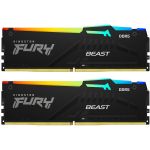 Модуль пам`яті DDR5 2x16GB/6000 Kingston Fury Beast RGB Black (KF560C36BBE2AK2-32)
