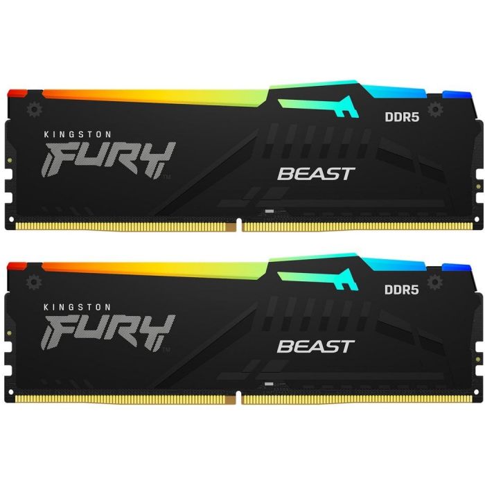 Модуль пам`яті DDR5 2x16GB/6000 Kingston Fury Beast RGB Black (KF560C36BBE2AK2-32)