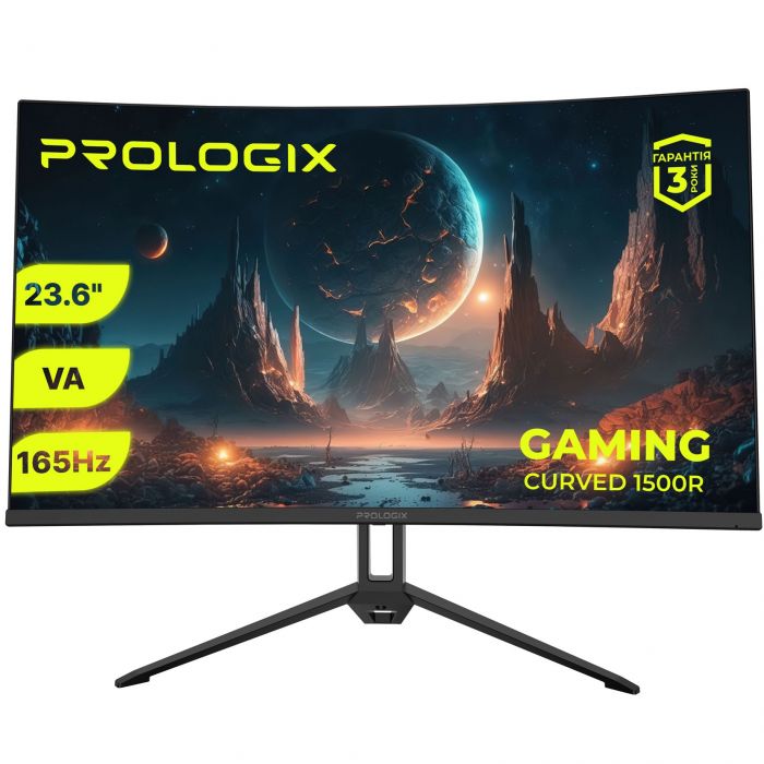 Монітор Prologix Gaming 23.6" GM2324C VA Black Curved 165Hz