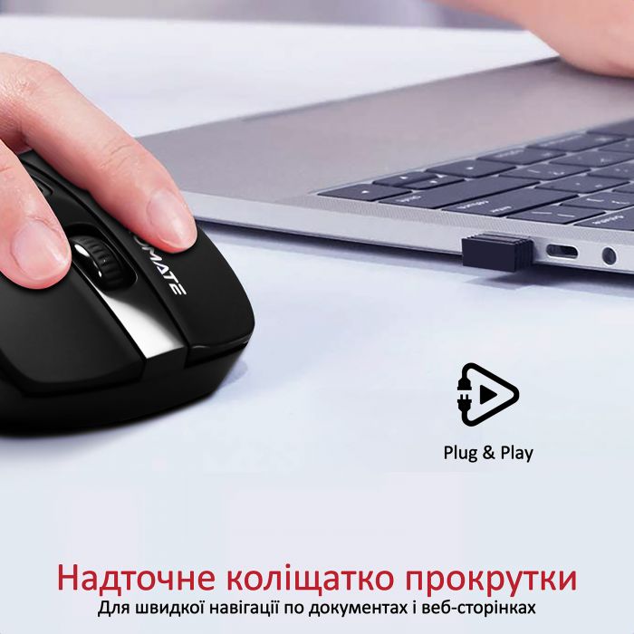 Миша бездротова Promate Cursor Black