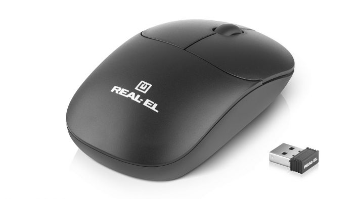 Миша бездротова REAL-EL RM-313 W Black