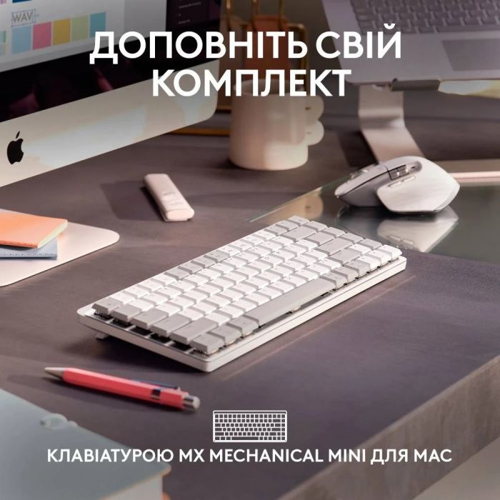 Миша Bluetooth Logitech MX Master 3S For Mac Pale Grey (910-006572)