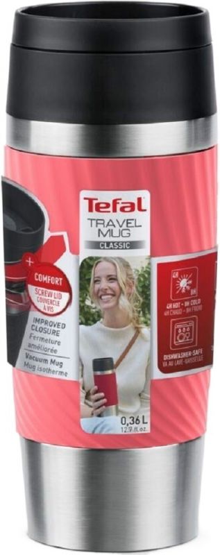 Термочашка Tefal Travel Mug Classic Twist 360 мл Coral (N2024410)