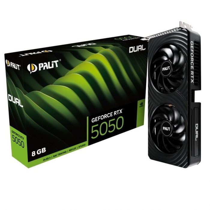 Відеокарта GF RTX 5050 8GB GDDR6 Dual Palit (NE65050019P1-GB2070D)