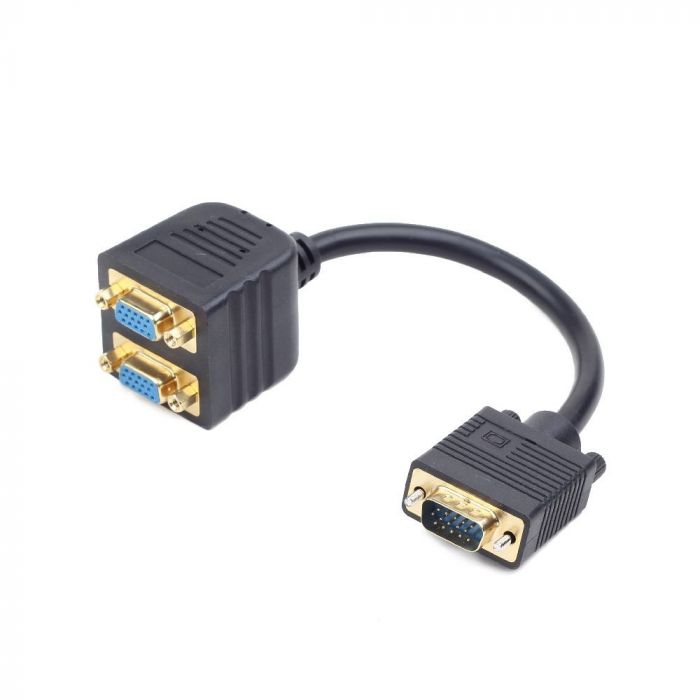 Кабель Cablexpert VGA - 2хVGA (M/F), HD15, 0.2 м, Black (CC-VGAX2-20CM)