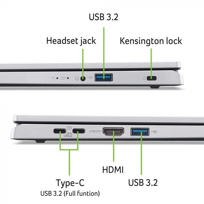 Ноутбук Acer Aspire Go 15 AG15-21P (NX.J8TEU.008) Silver