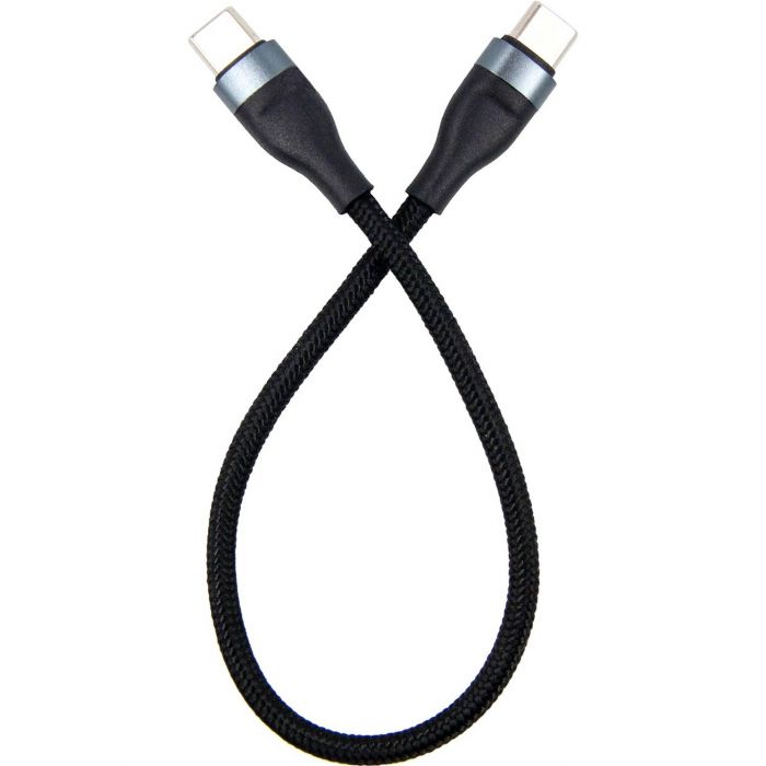 Кабель Dengos USB Type-C - USB Type-C, 0.25 м (M/M), Black (NTK-TC-TC-SHRT-BLACK)