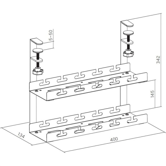 Органайзер для кабелю OfficePro CT510B Black