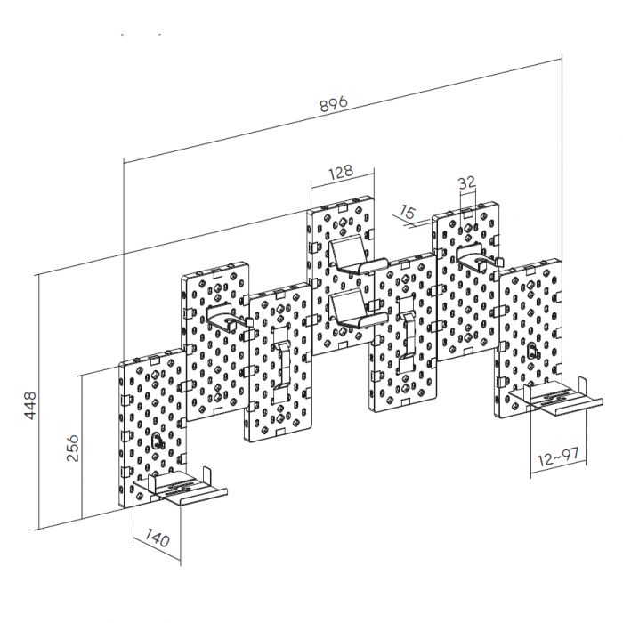 Органайзер OfficePro WO1080B Black/Red