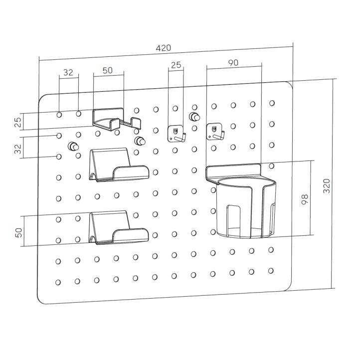 Органайзер OfficePro WO600B Black