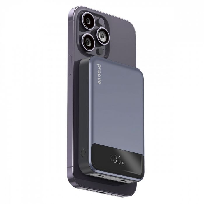 Універсальна мобільна батарея Proove Hoodman Magnetic 20W 10000mAh Gray (PBH120010003)