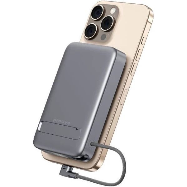 Універсальна мобільна батарея Proove OverPower 35W 10000mAh Qi2 Gray (PBOP35012105)