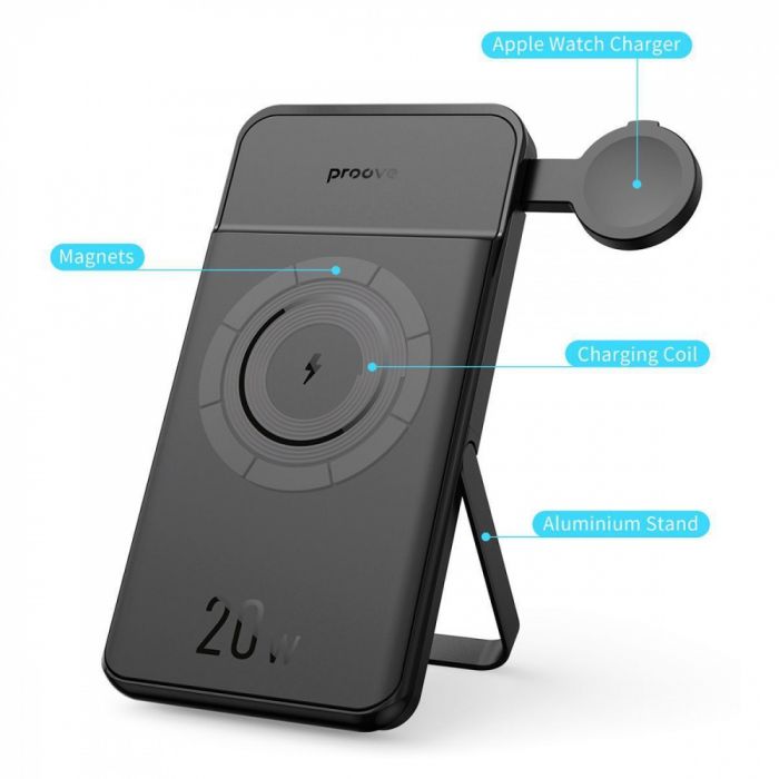Універсальна мобільна батарея Proove Power Stand 2 in 1 20W 10000mAh Black (PBPS20030001)